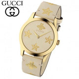  Shop Authentic Gucci G Timeless White Dial White Leather Strap Watch For Women - YA1264096 - Luxxuri