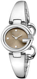  Shop Authentic Gucci Guccissima Quartz Diamonds Brown Dial Silver Steel Strap Watch For Women - YA134503 - Luxxuri