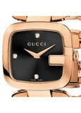  Shop Authentic Gucci G Gucci Diamonds Black Dial Rose Gold Steel Strap Watch For Women - YA125409 - Luxxuri