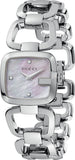  Shop Authentic Gucci G Gucci Diamonds Mother of Pearl Dial Silver Steel Strap Watch For Women - YA125502 - Luxxuri