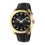  Shop Authentic Gucci GG2570 Black Dial Black Leather Strap Watch For Men - YA142310 - Luxxuri