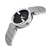  Shop Authentic Gucci Interlocking G Quartz Black Dial Black Steel Strap Watch For Women - YA133502 - Luxxuri