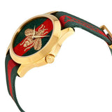  Shop Authentic Gucci Le Marche des Merveilles Green & Red Dial Green & Red NATO Strap Unisex Watch - YA126487 - Luxxuri