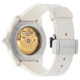  Shop Authentic Gucci Dive Automatic Transparent Dial White Rubber Strap Watch For Men - YA136343 - Luxxuri