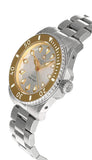  Shop Authentic Gucci Dive Automatic 18K Gold Silver Dial Silver Steel Strap Watch for Men - YA136357 - Luxxuri
