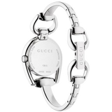  Shop Authentic Gucci Horsebit Collection Mother of Pearl Black Dial Silver Steel Strap Watch For Women - YA139503 - Luxxuri