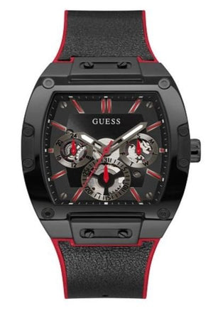  Shop Authentic Guess Phoenix Multifunction Black Dial Black & Red Rubber Strap Watch for Men - GW0202G7 - Luxxuri