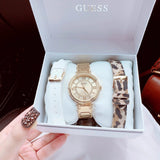  Shop Authentic Guess Montage Quartz Gold Dial Gold Steel Strap Watch For Women - GW0588L1 - Luxxuri
