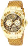  Shop Authentic Guess Limelight Quartz Gold Dial  Gold Leather Strap Watch For Women - W0775L13 - Luxxuri