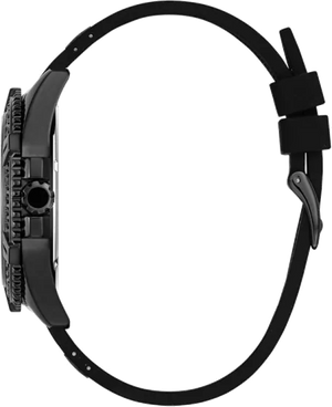  Shop Authentic Guess Frontier Crystals Black Dial Black Silicone Strap Watch For Men - W1132G3 - Luxxuri