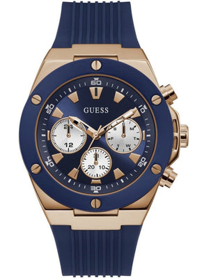  Shop Authentic Guess Poseidon Blue Dial Blue Rubber Strap Watch for Men - GW0057G2 - Luxxuri