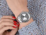  Shop Authentic Guess Sparkler Diamonds Silver Dial Silver Steel Strap Watch for Women - GW0111L1 - Luxxuri