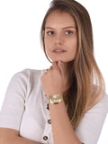  Shop Authentic Guess Crystalline Diamonds Gold Dial Gold Steel Strap Watch for Women - GW0114L2 - Luxxuri