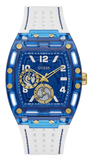 Shop Authentic Guess Phoenix Multifunction Blue Dial White Rubber Strap Watch for Men - GW0499G6 - Luxxuri