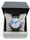  Shop Authentic Guess Pinnacle Chronograph Quartz Blue Dial Brown Leather Strap Watch For Men - W0673G1 - Luxxuri