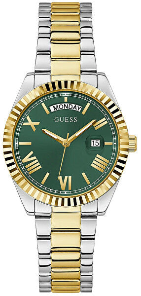  Shop Authentic Guess Luna Quartz Green Dial Two Tone Steel Strap Watch For Women - GW0308L5 - Luxxuri
