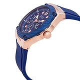 Shop Authentic Guess Legacy Chronograph Blue Dial Blue Rubber Strap Watch For Men - W1049G9 - Luxxuri