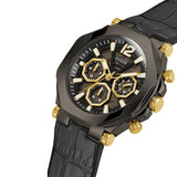  Shop Authentic Guess Edge Chronograph Black Dial Black Leather Strap Watch For Men - GW0492G1 - Luxxuri