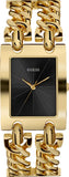  Shop Authentic Guess Trend Multi Chain Black Dial Gold Steel Strap Watch for Women - U1117L5 - Luxxuri