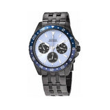  Shop Authentic Guess Odyssey Quartz Blue Dial Gunmetal Steel Strap Watch For Men - W1107G5 - Luxxuri