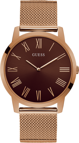  Shop Authentic Guess Analog Brown Dial Brown Mesh Bracelet Watch for Men - GW0074G1 - Luxxuri