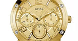  Shop Authentic Guess Crystal Multifunction Gold Dial Gold Steel Strap Watch for Women - W0778L2 - Luxxuri