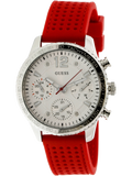  Shop Authentic Guess Marina Chronograph Quartz White Dial Red Rubber Strap Watch for Women - W1025L2 - Luxxuri