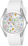  Shop Authentic Guess Wanderlust Crystals Silver Dial White Rubber Strap Watch for Women - W1059L1 - Luxxuri