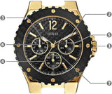  Shop Authentic Guess Overdrive Black Dial Black Rubber Strap Watch for Women - W0149L4 - Luxxuri