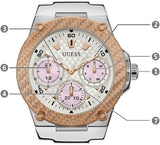  Shop Authentic Guess Zena Quartz White Dial Pink Rubber Strap Watch For Women - W1094L4 - Luxxuri