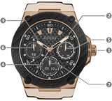 Shop Authentic Guess Zena Chronograph Black Dial Black Rubber Strap Watch For Women - W1094L6 - Luxxuri