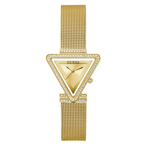  Shop Authentic Guess Fame Diamonds Gold Dial Gold Mesh Bracelet Watch for Women - GW0508L2 - Luxxuri