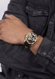  Shop Authentic Guess Gadget Gold Dial Black Leather Strap Watch for Men - GW0570G1 - Luxxuri