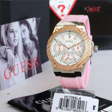  Shop Authentic Guess Zena Quartz White Dial Pink Rubber Strap Watch For Women - W1094L4 - Luxxuri