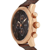  Shop Authentic Guess Analog Chronograph Brown Dial Brown Leather Strap Watch For Men - W14052G2 - Luxxuri