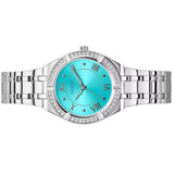  Shop Authentic Guess Cosmo Diamonds Turquoise Dial Silver Steel Strap Watch for Women - GW0033L7 - Luxxuri