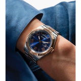  Shop Authentic Guess Connoisseur Quartz Blue Dial Two Tone Steel Strap Watch For Men - GW0265G12 - Luxxuri