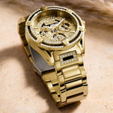  Shop Authentic Guess Queen Quartz Gold Dial Gold Steel Strap Watch For Women - GW0464L2 - Luxxuri