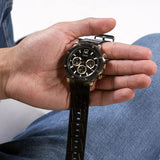  Shop Authentic Guess Edge Chronograph Black Dial Black Leather Strap Watch For Men - GW0492G1 - Luxxuri