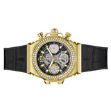  Shop Authentic Guess Fusion Chronograph Black Dial Black Leather Strap Watch For Women - GW0553L4 - Luxxuri