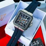  Shop Authentic Guess Leo Chronograph Navy Blue Dial Blue Silicone Strap Watch For Men - GW0637G1 - Luxxuri