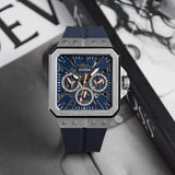  Shop Authentic Guess Leo Chronograph Navy Blue Dial Blue Silicone Strap Watch For Men - GW0637G1 - Luxxuri
