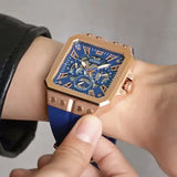  Shop Authentic Guess Leo Chronograph Blue Dial Blue Silicone Strap Watch For Men - GW0637G3 - Luxxuri