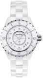  Shop Authentic Chanel J12 Diamonds Ceramic White Dial White Steel Strap Watch for Women - J12 H1628 - Luxxuri