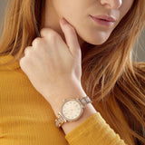  Shop Authentic Michael Kors Sofie Quartz Rose Gold Dial Rose Gold Steel Strap Watch For Women - MK3882 - Luxxuri