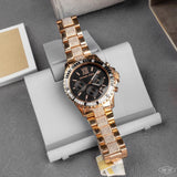  Shop Authentic Michael Kors Everest Chronograph Black Dial Rose Gold Steel Strap Watch For Women - MK5875 - Luxxuri