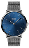  Shop Authentic Hugo Boss Horizon Blue Dial Black Mesh Bracelet Watch for Men - 1513734 - Luxxuri