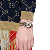  Shop Authentic Gucci G Timeless Quartz Silver Dial Two Tone Steel Strap Watch For Women - YA126596 - Luxxuri