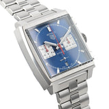  Shop Authentic Tag Heuer Monaco Automatic Chronograph Blue Dial Silver Steel Strap Watch for Men - CBL2111.BA0644 - Luxxuri