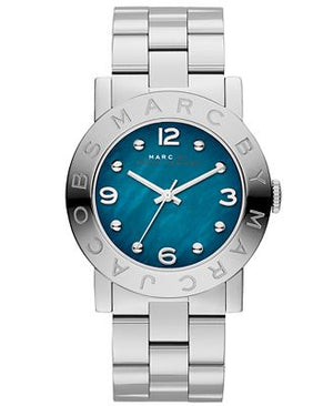  Shop Authentic Marc Jacobs Amy Blue Dial Silver Steel Strap Watch for Women - MBM3272 - Luxxuri